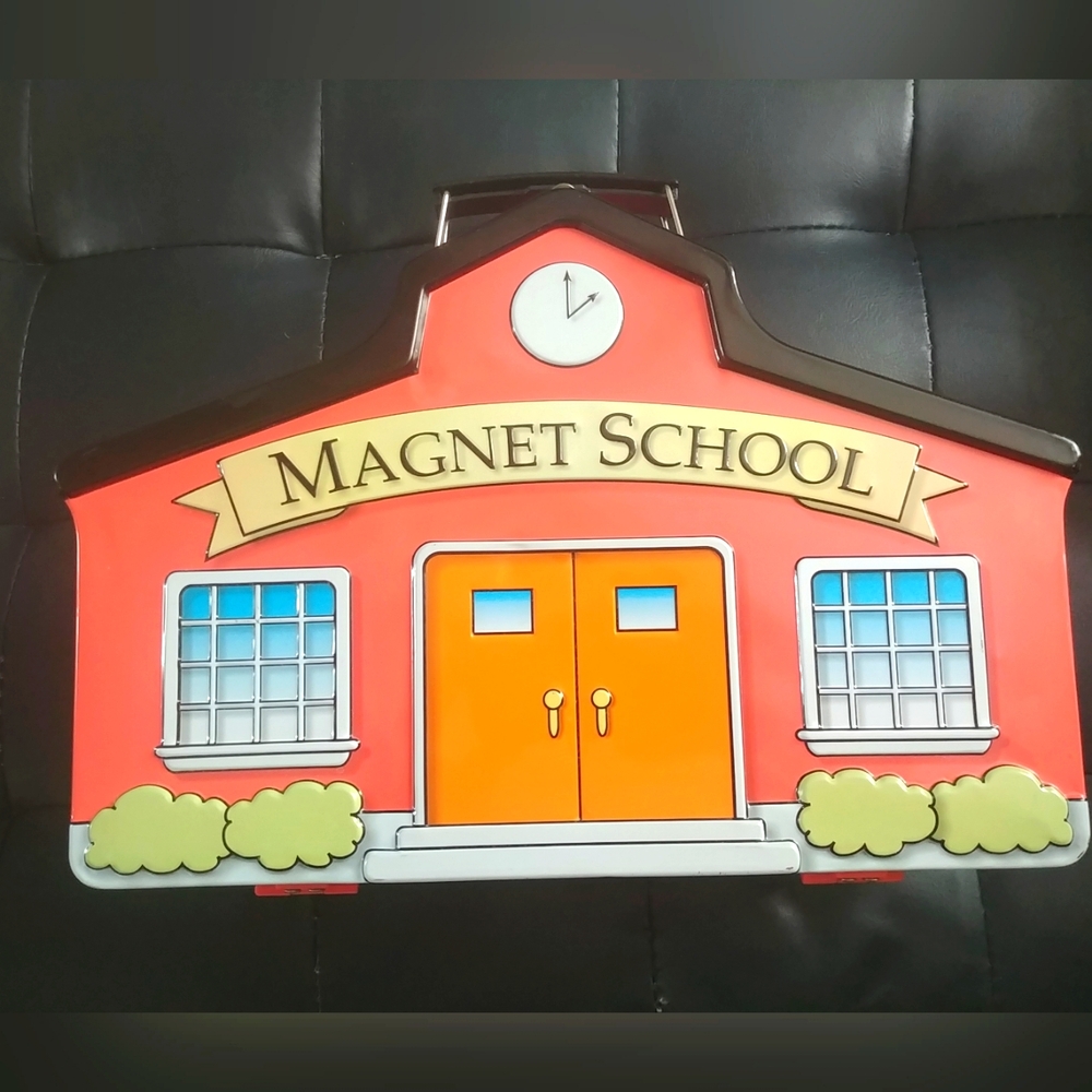 Vintage Parents Magazine Magnet School Schoolhouse Tin With Handle- Tin Only (1)